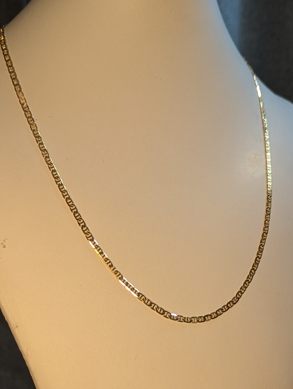 18k Brazilian Gold Filled Figaro 18" Chain W/Extender - W080426-03